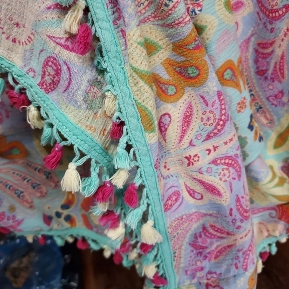 Matilda Jane med paisley top kimono sleeves with tassels pullover - Picture 4 of 8